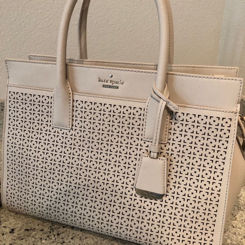 Kate Spade Blush Handbag with Cutout Design